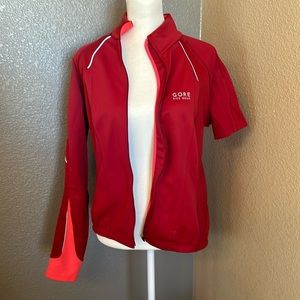 Gore cycling jacket - size L - red removable sleeves